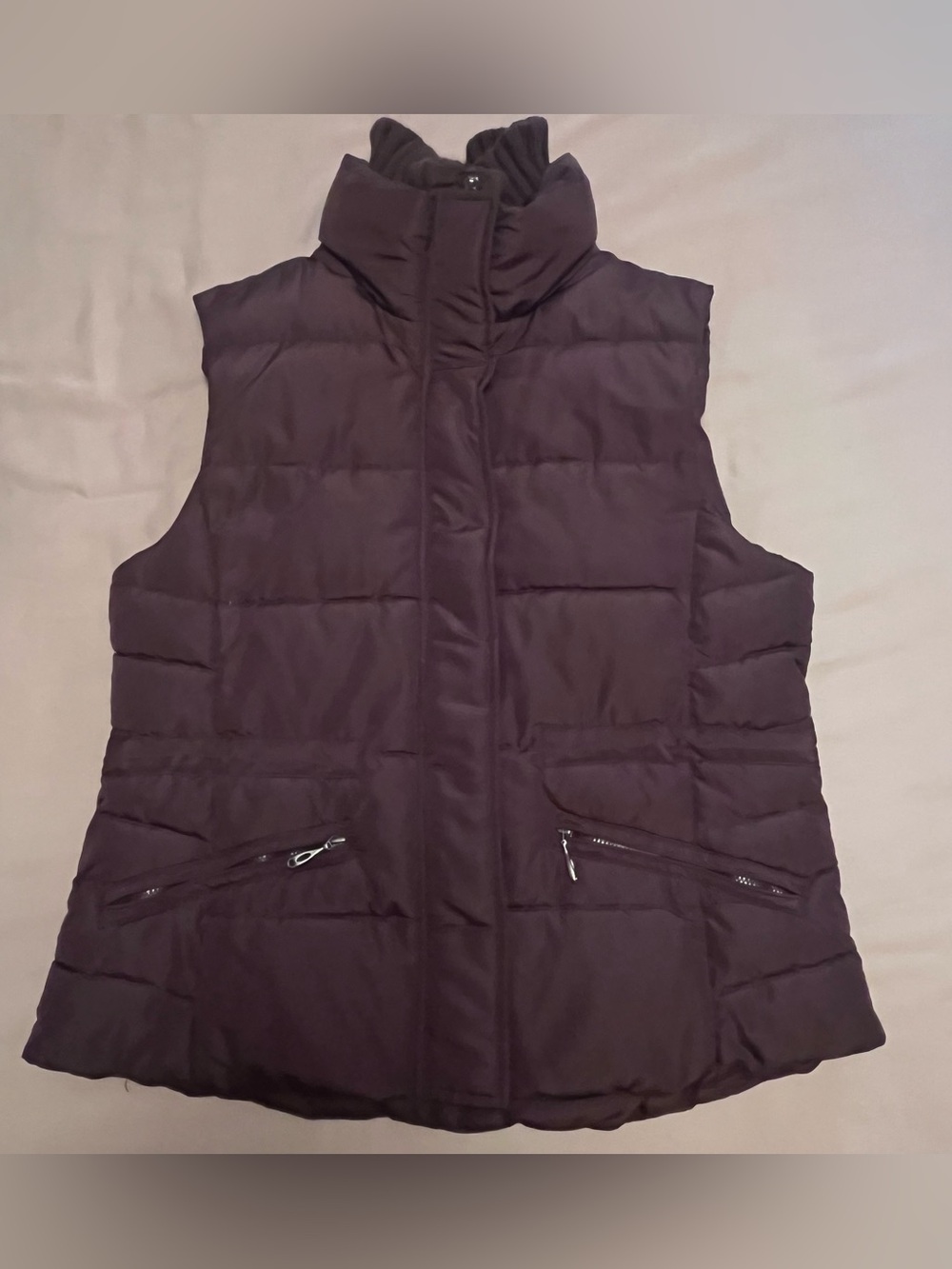 DKR &CO Woman’s Quilted Feather Down Fulled Puffer Vest in Chocolate Brown